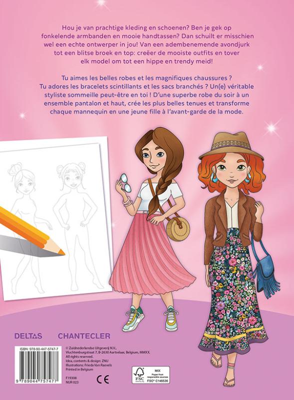 Achterkant van Model Studio - Ontwerp en teken je eigen outfits / Model Studio - Crée et dessine tes propres tenues