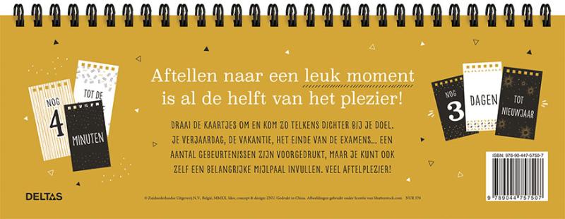 Achterkant van Aftelkalender