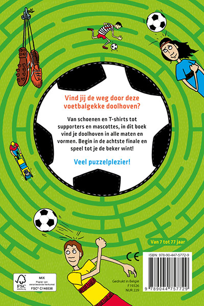 Achterkant van Voetbal doolhoven
