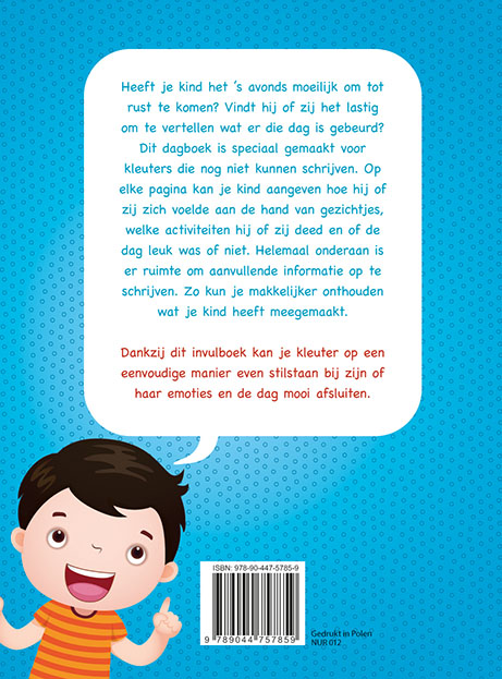 Achterkant van Zo voelde ik mij vandaag Eerste emotiedagboek voor kleuters