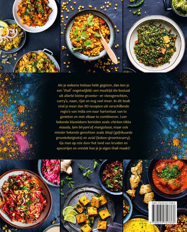 Achterkant van Thali - De authentieke Indiase keuken