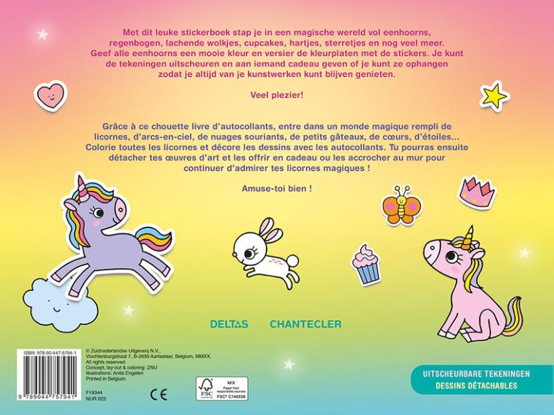 Achterkant van Color & Sticker Fun - Magische eenhoorns