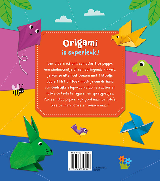Achterkant van Het leukste origamiboek