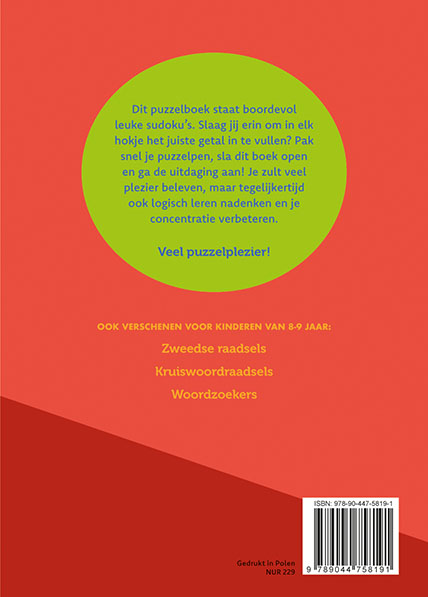 Achterkant van 8-9 jaar