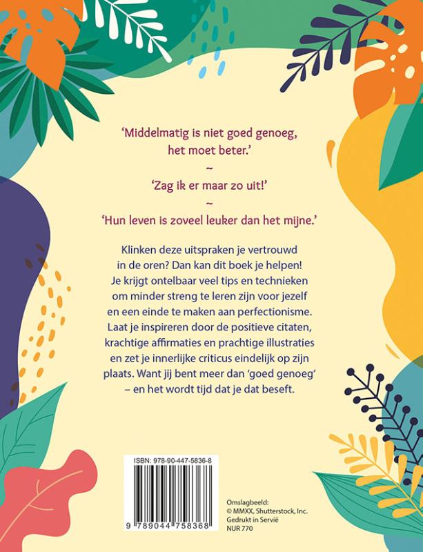 Achterkant van Niet perfect is ook perfect