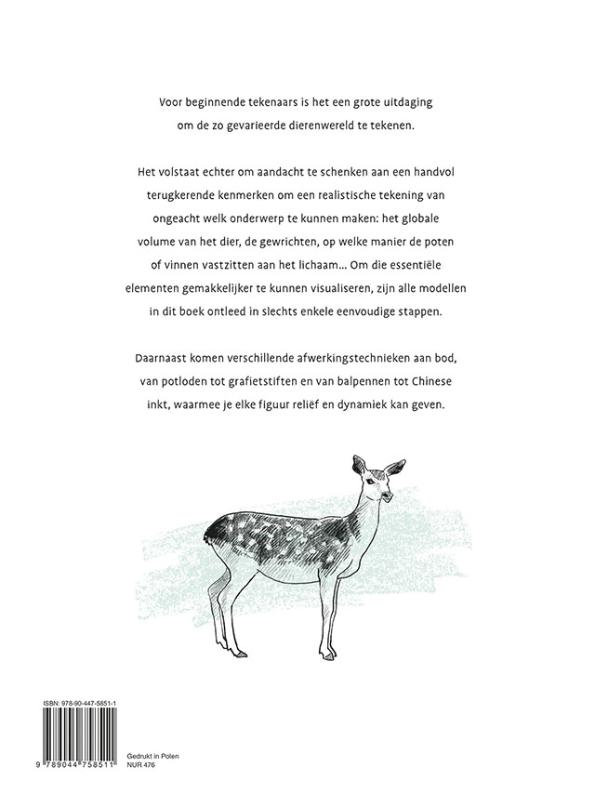 Achterkant van Stap voor stap dieren leren tekenen