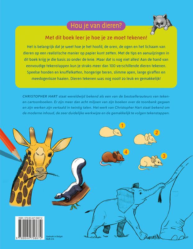 Achterkant van Handboek dieren tekenen