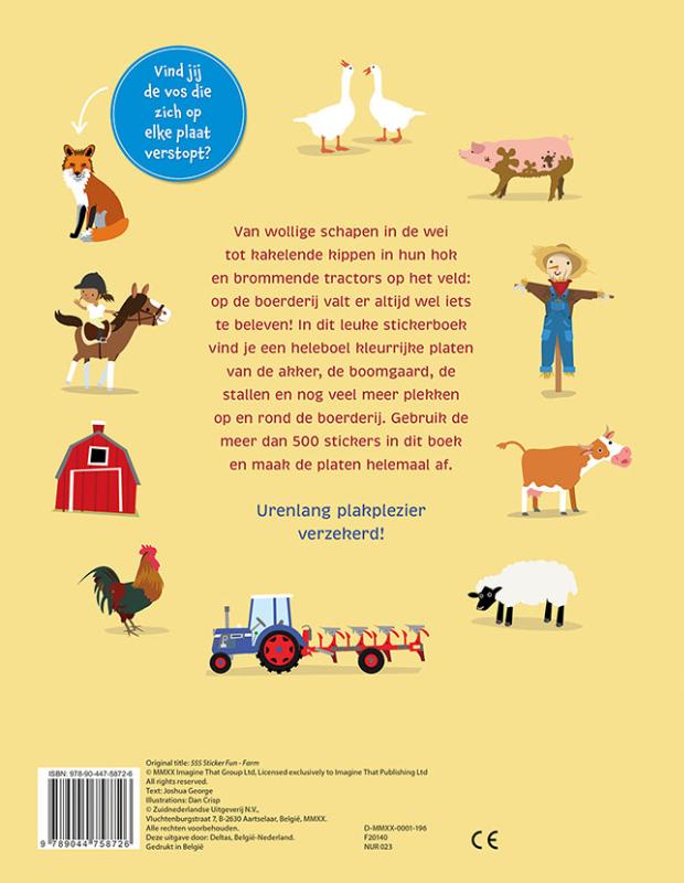 Achterkant van Super Stickerpret - Op de boerderij