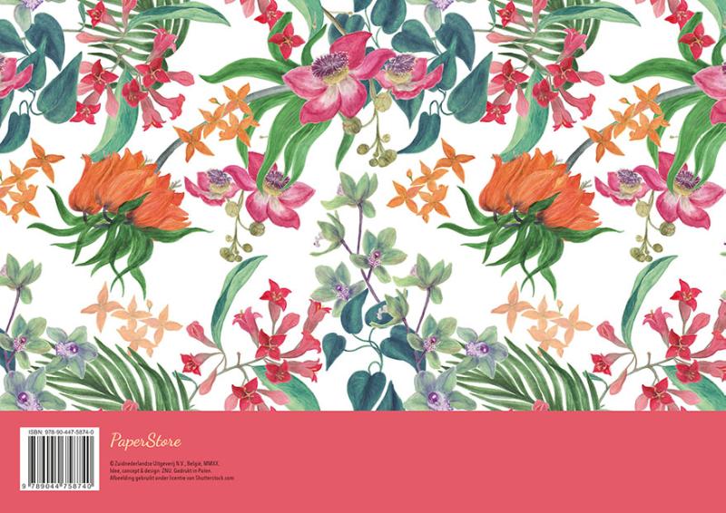 Achterkant van Weekplanner - Tropical Flowers