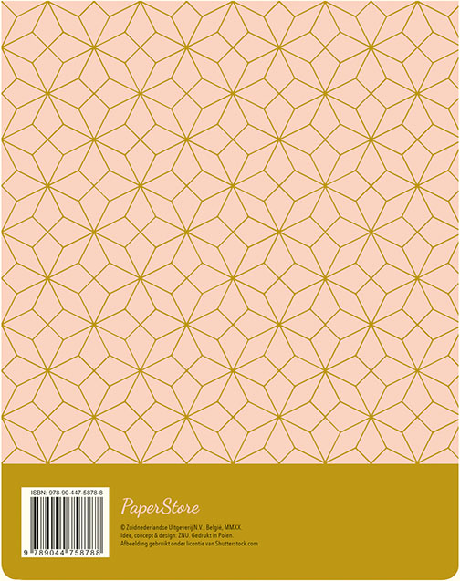 Achterkant van Menuplanner - Pink Patterns