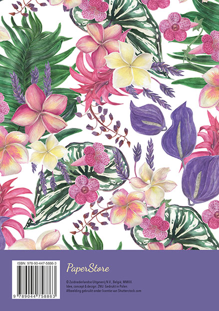 Achterkant van Dagplanner - Tropical Flowers