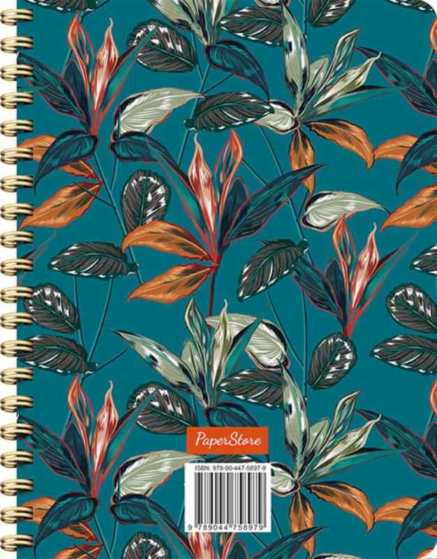 Achterkant van Tropical spiraalboek groot (lijnen)