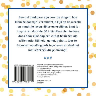 Achterkant van Dankbaar zijn - Inzichtkaarten