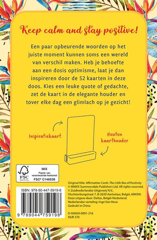 Achterkant van Een doos vol geluk - 52 inspiratiekaarten