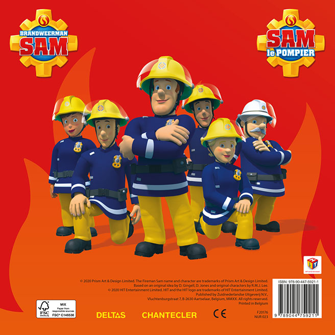 Achterkant van Brandweerman Sam Color Fun / Sam le pompier Color Fun