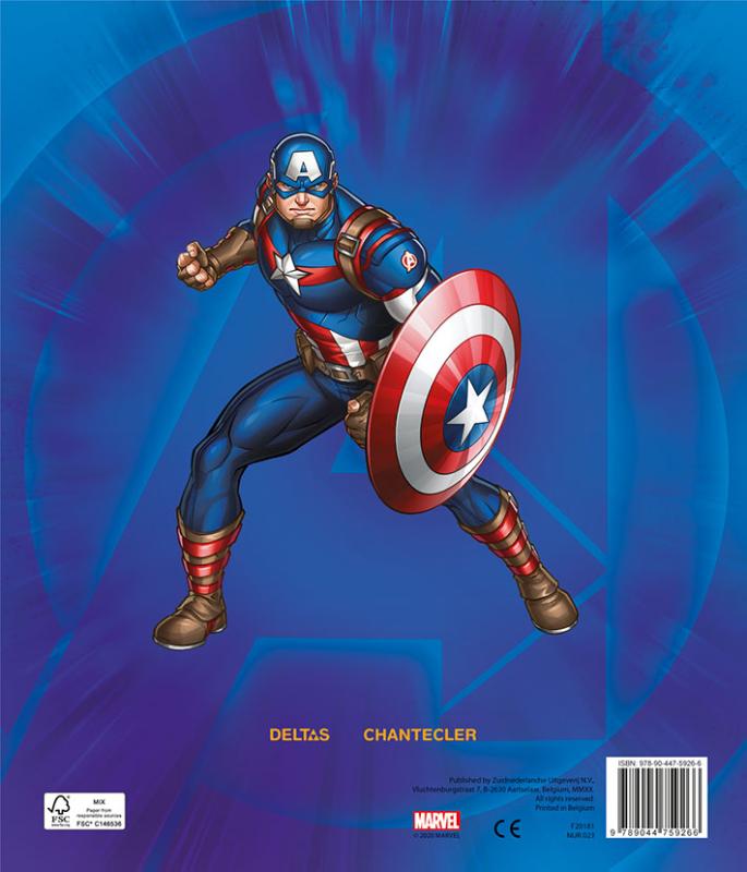 Achterkant van Avengers Sticker Parade