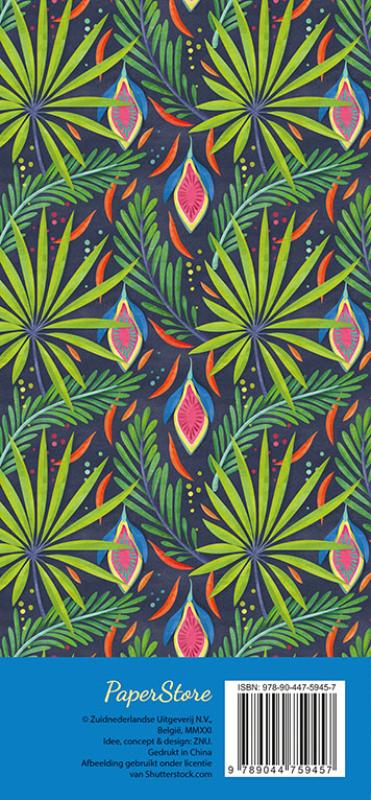 Achterkant van Menuplanner & boodschappenlijst - Tropical Black