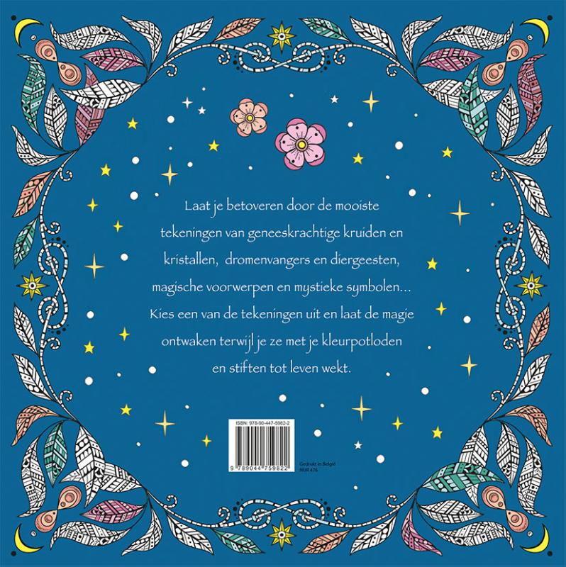 Achterkant van Wicca kleurboek
