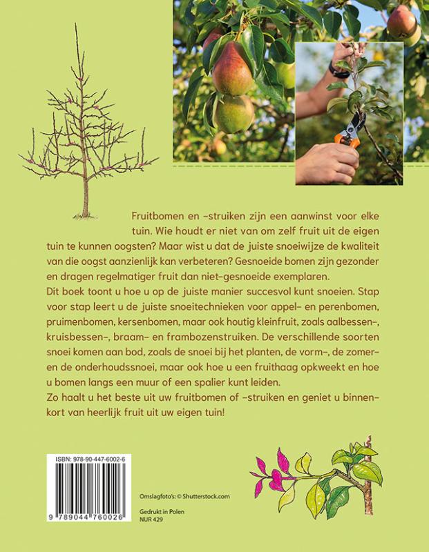Achterkant van Basishandboek fruitbomen snoeien
