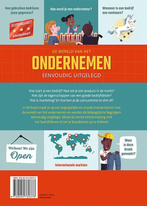 Achterkant van De wereld van het ondernemen eenvoudig uitgelegd