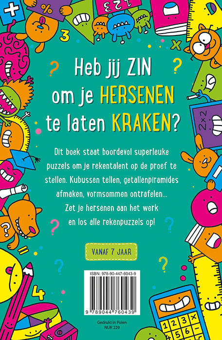 Achterkant van Rekenpuzzels voor (toekomstige) slimmeriken