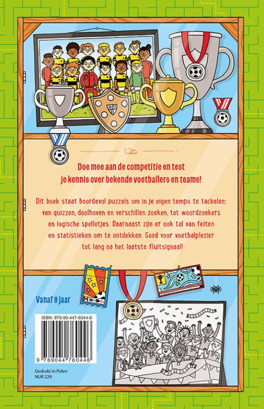 Achterkant van Het leukste voetbal puzzelboek