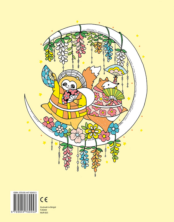 Achterkant van 1001 schattige dieren kleuren