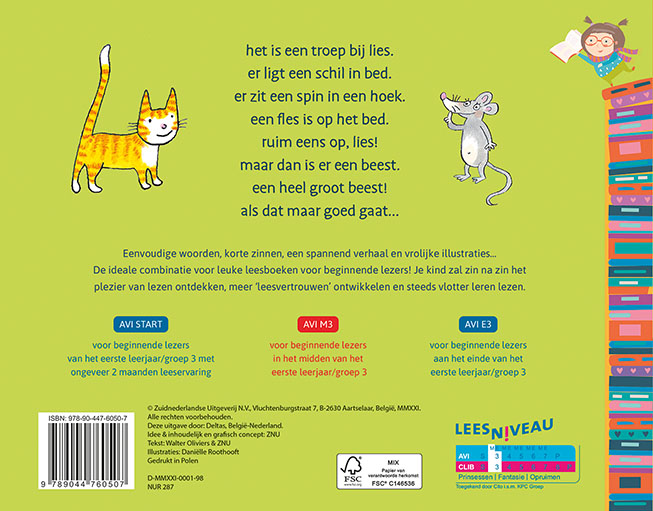 Achterkant van Ruim eens op, lies!