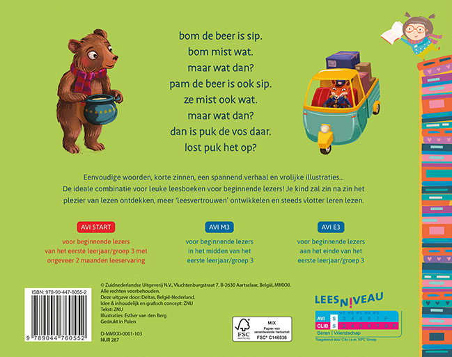 Achterkant van Een pak voor bom de beer
