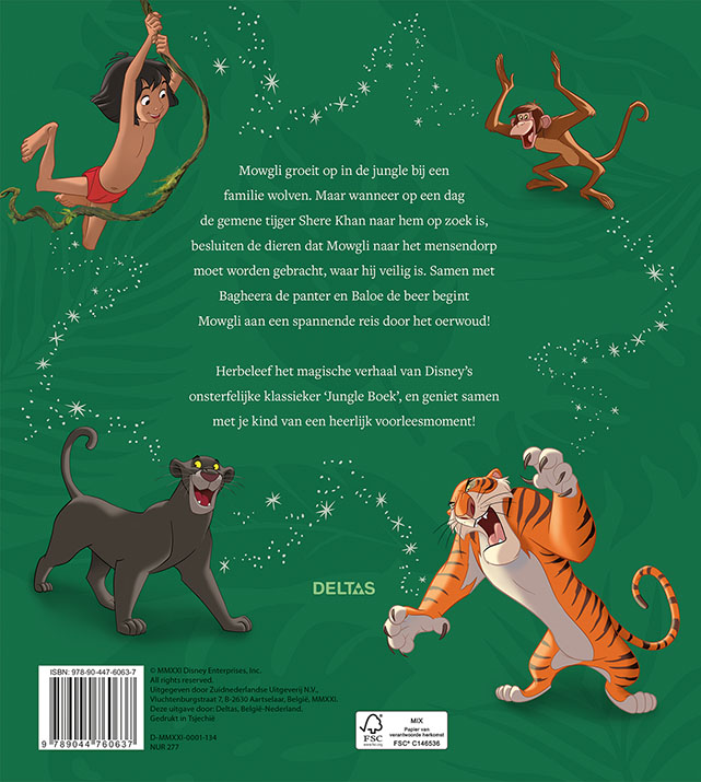 Achterkant van Jungle Boek