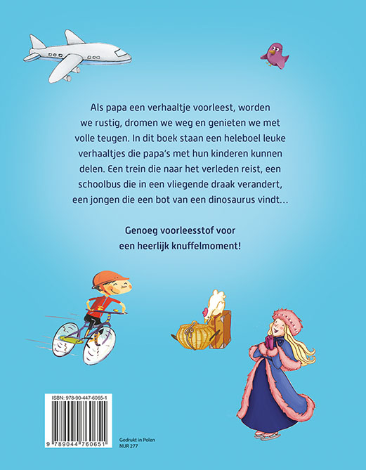 Achterkant van Papa leest voor