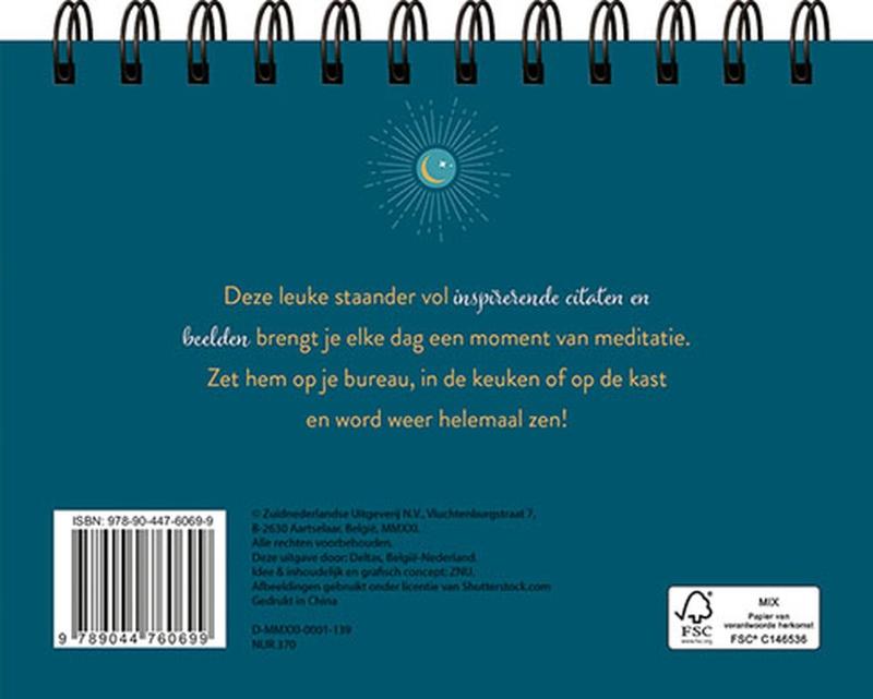 Achterkant van Een moment van meditatie - Tafelstaander