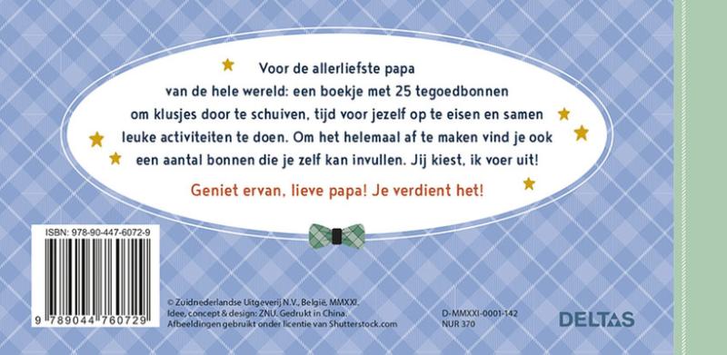 Achterkant van Originele tegoedbonnen voor de liefste papa