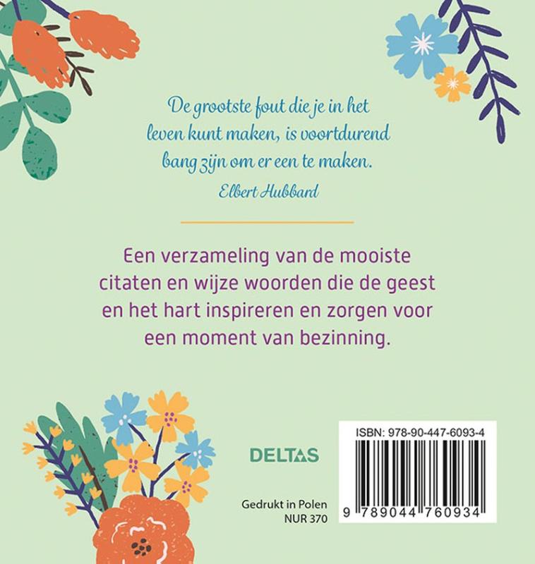 Achterkant van Wijsheid - Mooie gedachten en citaten voor elke dag
