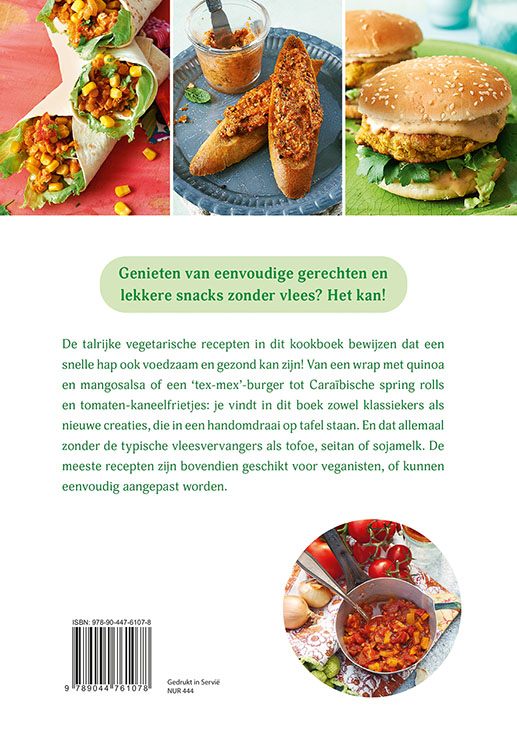 Achterkant van Snel en eenvoudig vegetarisch