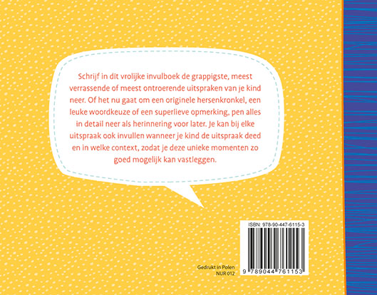 Achterkant van De leukste uitspraken van je kind!