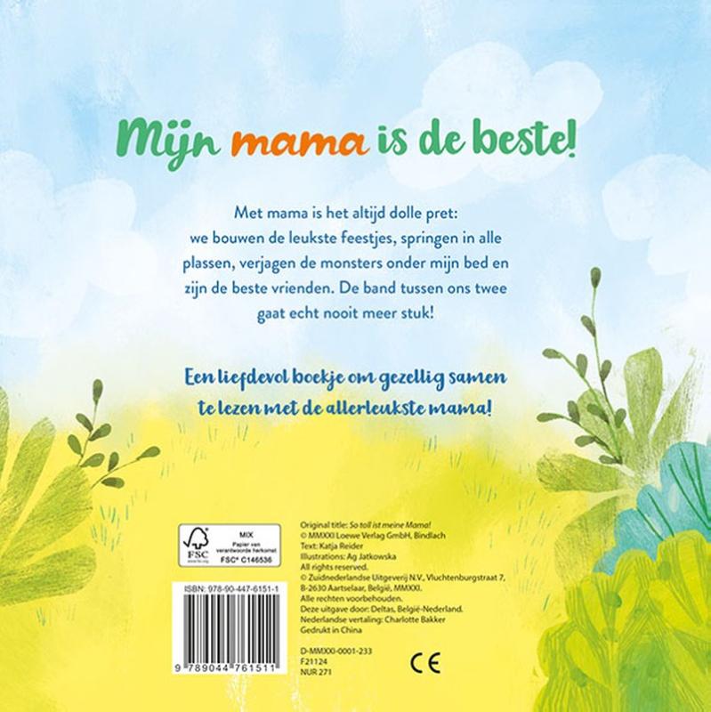 Achterkant van Mijn mama is de allerleukste