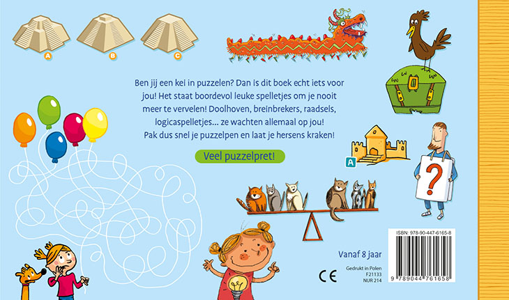 Achterkant van 365 spelletjes en raadsels