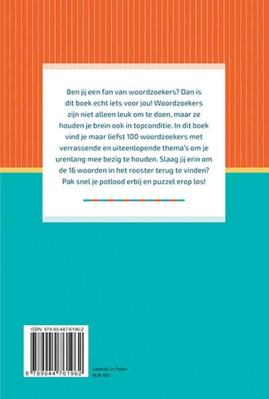 Achterkant van Train your brain! Woordzoekers voor elke dag