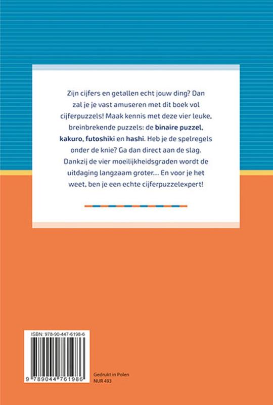 Achterkant van Train your brain! Cijferpuzzels
