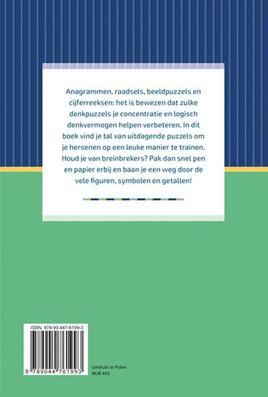 Achterkant van Train your brain! IQ Puzzels