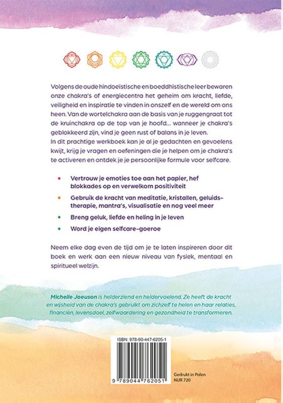 Achterkant van Breng je chakra's in balans werkboek