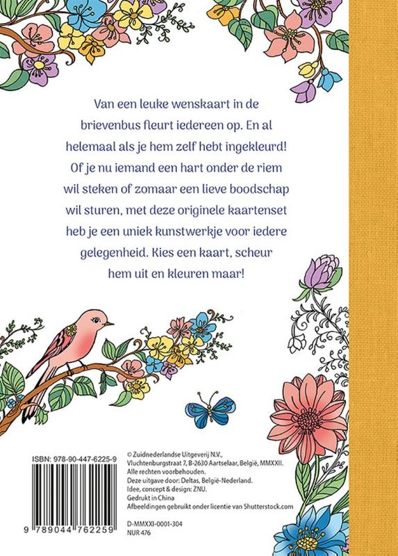 Achterkant van Wenskaarten om in te kleuren - Feel good