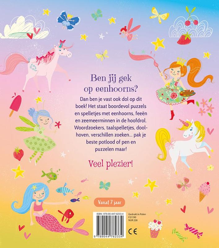 Achterkant van Mijn magische Unicorn spelletjesboek