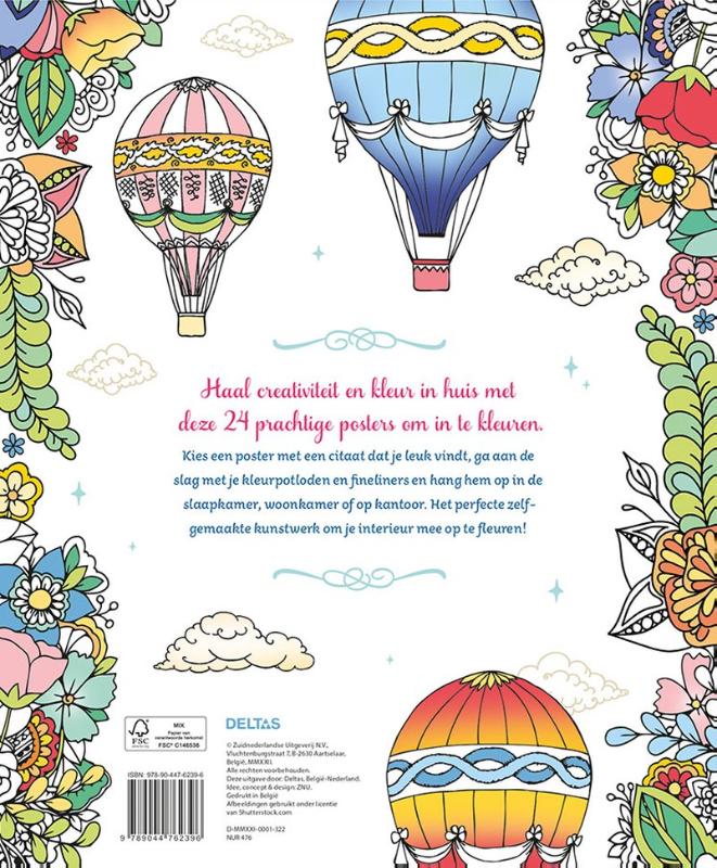 Achterkant van Inspirerende posters om in te kleuren