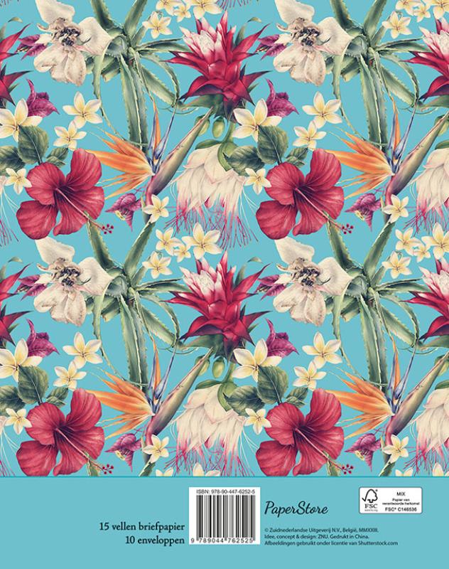 Achterkant van Briefpapier Exotic