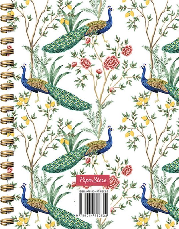 Achterkant van Peacock notebook spiraalboek (lijnen) / Peacock notebook carnet à spirale (ligné)