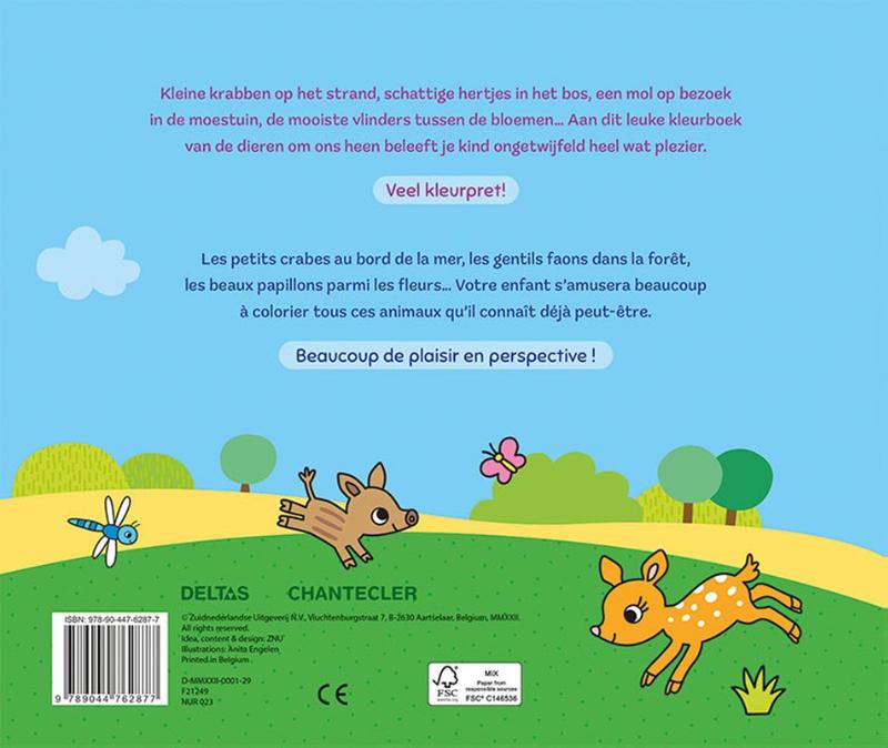 Achterkant van Happy Coloring - Vrolijke dieren / Happy Coloring - Les joyeux animaux
