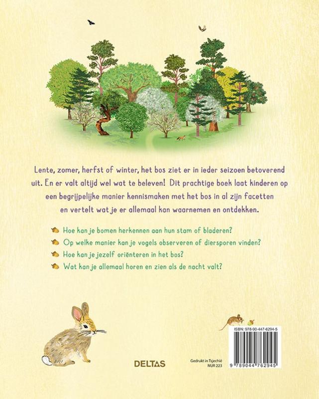 Achterkant van Op ontdekking in het bos