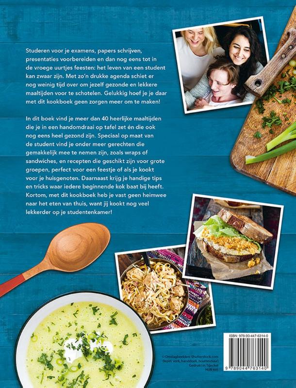 Achterkant van Quick & tasty studentenkookboek